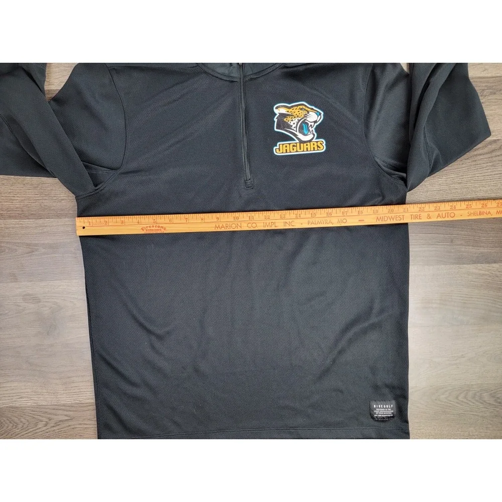 Nike Jacksonville Jaguars 1/4 Zip Jacket Pullover Medium Black Sweater NFL Mens